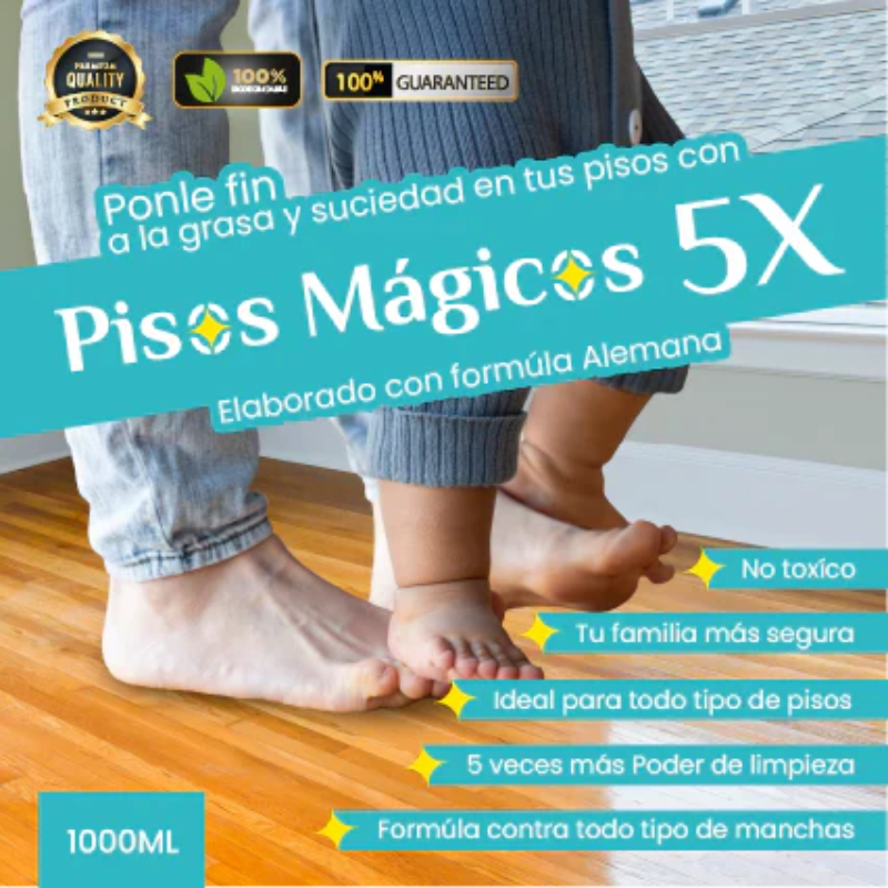 LIMPIA PISOS MÁGICOS 5X - Limpia Más, en Menos Tiempo